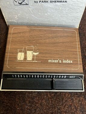 Vintage Mixer's Index Cocktail 110 Recipe Flip Card Set - Great bar accessory!